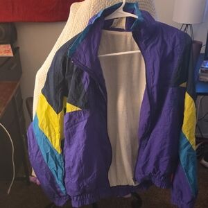 Vintage Colorblock Windbreaker Jacket